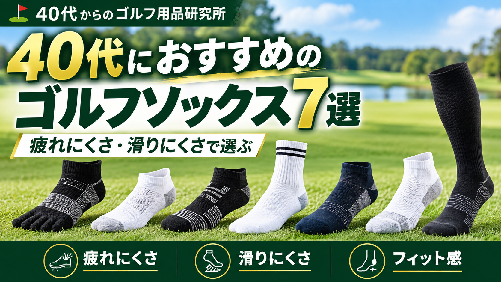 40代におすすめのゴルフソックス7選｜疲れにくさ・滑りにくさで選ぶ