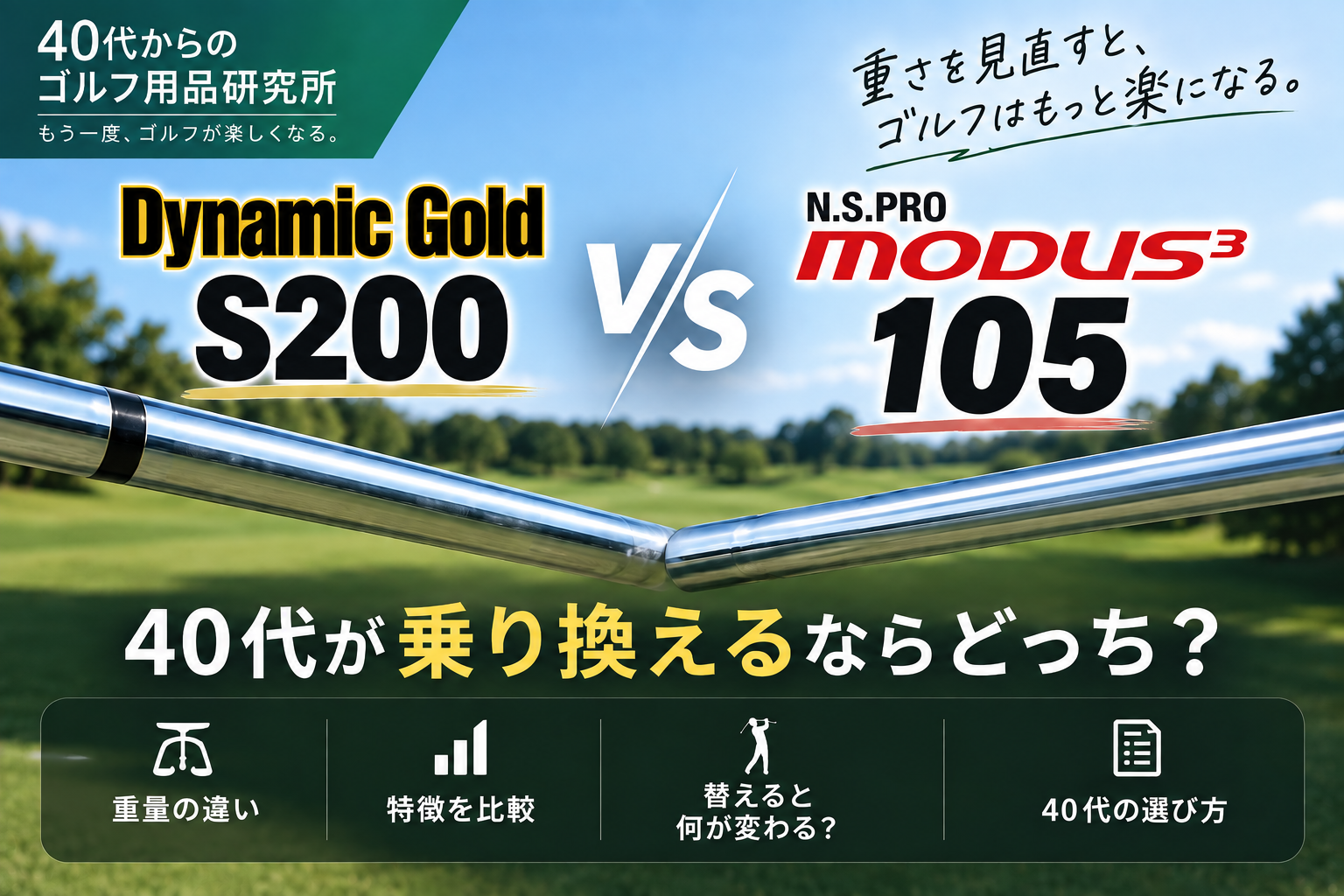 S200とMODUS 105の違いは？40代が乗り換えるならどっち？
